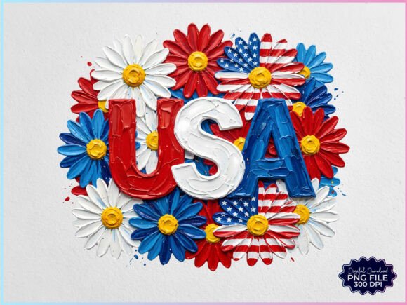 Download Hand Painted USA Floral PNG - Paint Collection