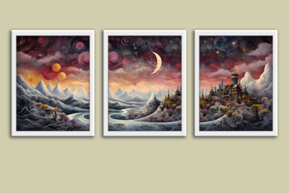 Download Celestial 3 Wall Art Prints Panorama Set - Set Collection