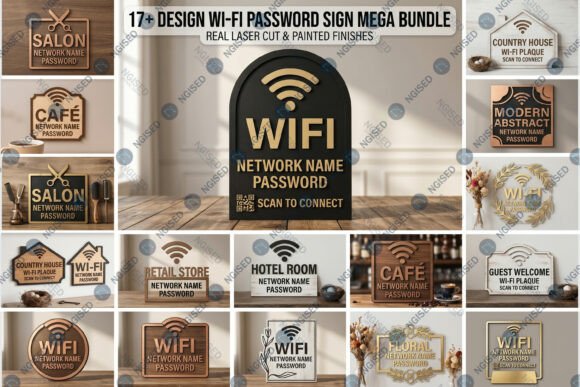 Download Wi-Fi Password Signs Mega Bundle SVG - Bundle Collection