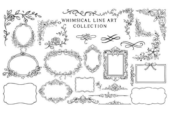 Download Whimsical Outline Style Vintage Frames - Style Collection