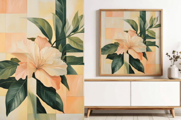 Download Geometric Floral Elegance Abstract Art - Geometric Collection
