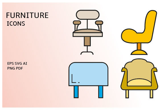 Download Sofa and Home Decoration Icons Set - Set Collection