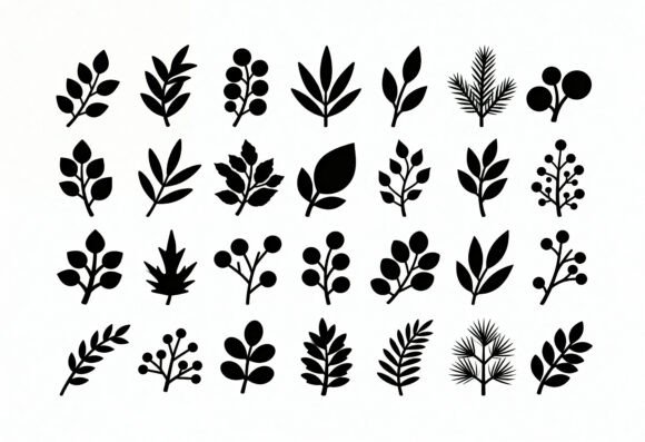 Download Botanical Clipart Bundle Leaves Berries - Bundle Collection