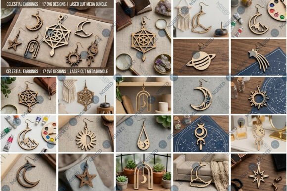 Download Celestial Earrings SVG Mega Bundle - Bundle Collection