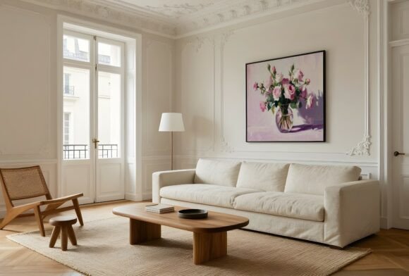 Download Parisian Style Living Room Mockup - Style Collection