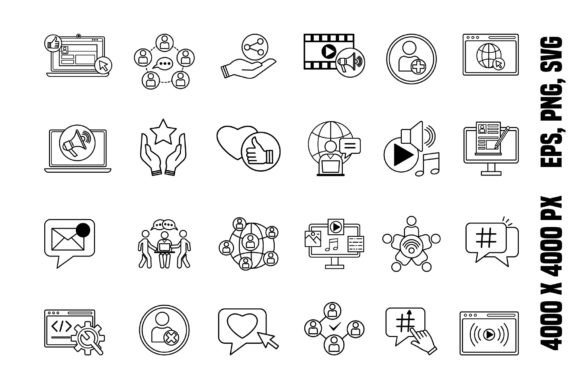 Download Social Media Icons Set - Set Collection