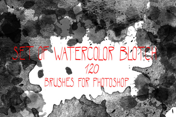 Download Watercolor Drops Brushes Set - Set Collection