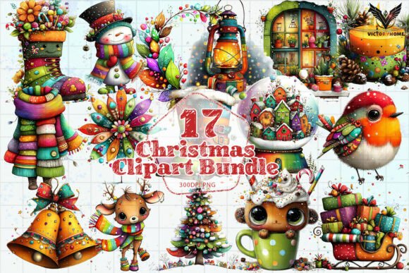 Download Cute Christmas Clipart Bundle PNG - Bundle Collection