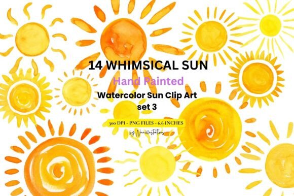 Download Sun Watercolor Fun Clip Art Hand Painted - Paint Collection