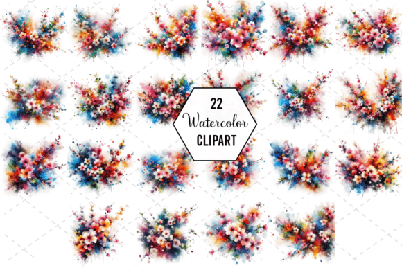 Download BlossomBurst Abstract Watercolor Bundle - Bundle Collection