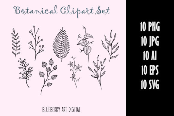 Download Foliage Botanical Clipart Bundle - Bundle Collection