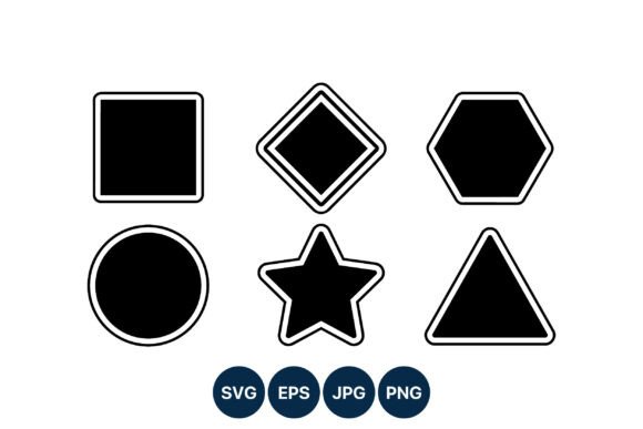 Download Geometric Shapes Vector Art Black and - Geometric Collection
