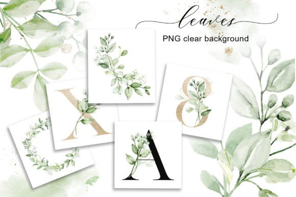 Download Leaves Clipart Set, Alphabet Png. - Set Collection