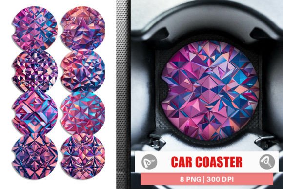 Download Car Coaster 3D Geometric Shape - Geometric Collection
