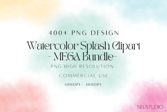 Download Watercolor Splash PNG MEGA BUNDLE - Bundle Collection