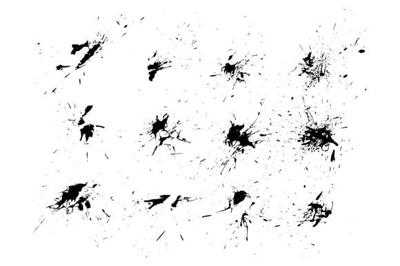 Download Grunge Blots Paint Splashes Background - Paint Collection