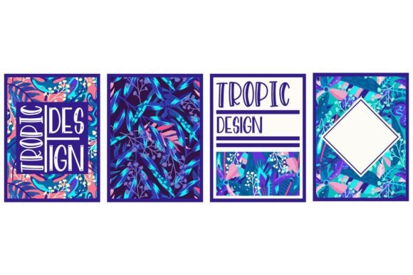 Download Canvas Tropical Vector Set Neon Jungle - Set Collection