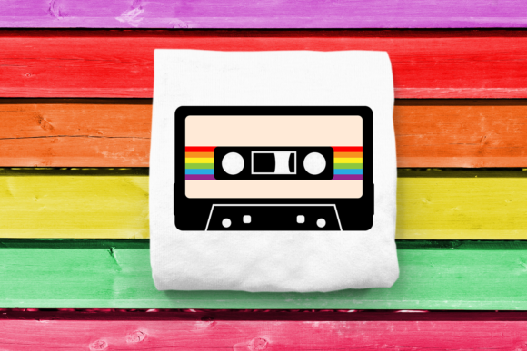 Download 80s Rainbow Cassette Tape SVG - Set Collection