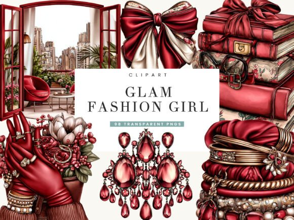 Download Glam Fashion Girl Clipart Bundle - Bundle Collection