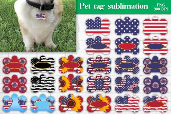 Download Pet Paws Tag Sublimation Design Bundle - Bundle Collection