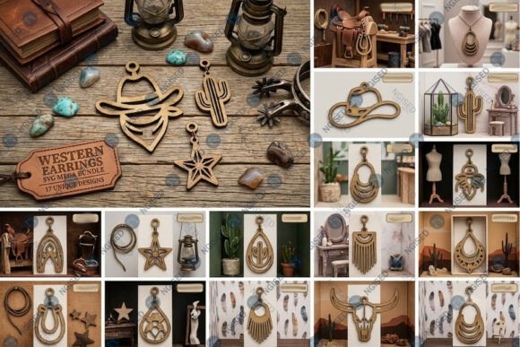 Download Western Earrings SVG Mega Bundle - Bundle Collection