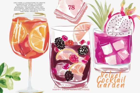 Download Preppy Cocktail Clipart Bundle - Bundle Collection