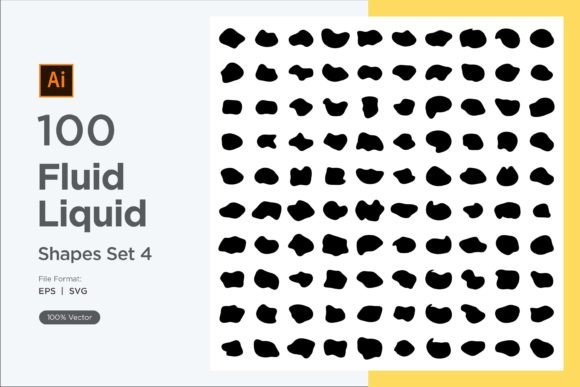 Download Fluid Liquid Shape V1 100 SET 4 - Set Collection