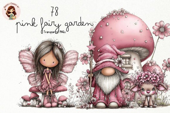 Download Pink Fairy Garden PNG Clipart Bundle - Bundle Collection