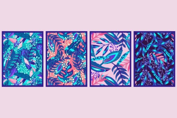 Download Canvas Tropical Neon Jungle Vector Set - Set Collection