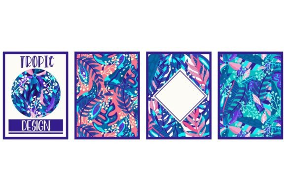 Download Canvas Tropical Set Neon Botanic Jungle - Set Collection