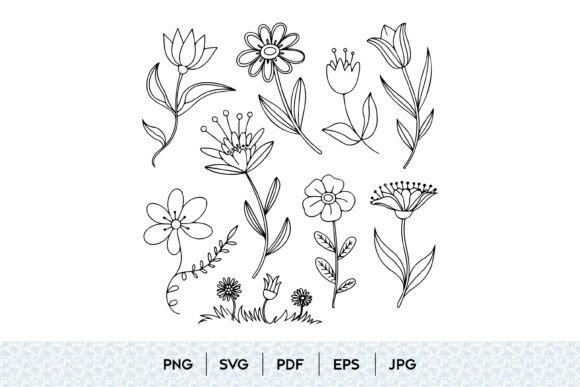 Download Hand Drawn Floral SVG Bundle - Bundle Collection
