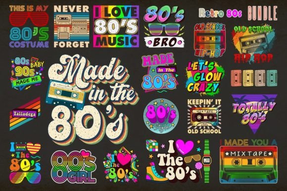 Download Retro 80s SVG Bundle - Bundle Collection
