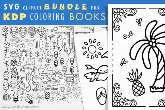 Download Clipart Bundle for KDP Coloring Book - Bundle Collection