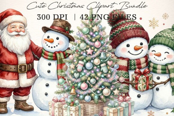 Download Cute Christmas Clipart Bundle - Bundle Collection