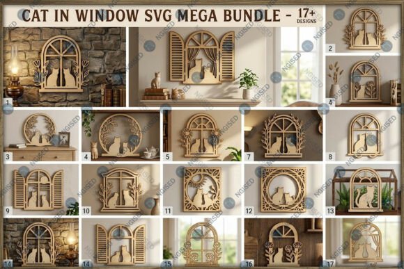 Download Cat in Window SVG Mega Bundle - Bundle Collection