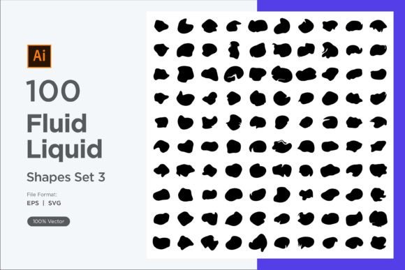 Download Fluid Liquid Shape V1 100 SET 3 - Set Collection