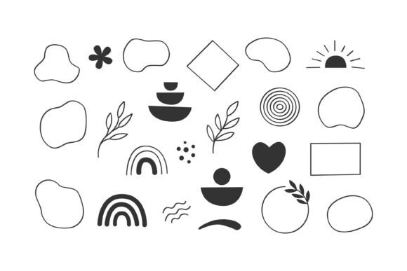 Download Abstract Organic Shapes and Geometric - Geometric Collection