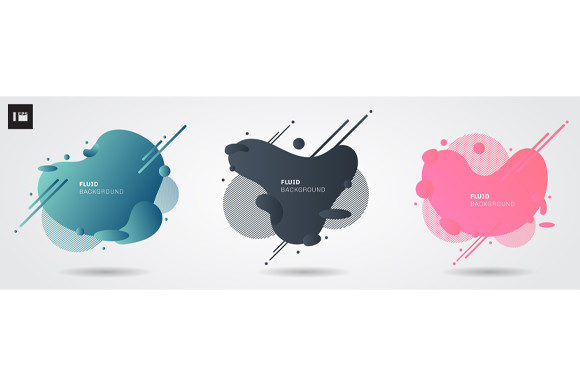 Download Set Liquid Shape Modern Graphic Elements - Set Collection
