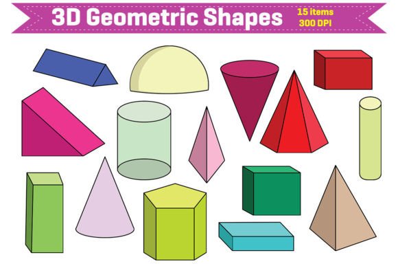 Download 3D Geometric Shapes Clipart - Geometric Collection