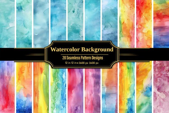 Download Dreamy Rainbow Watercolor Background Set - Set Collection