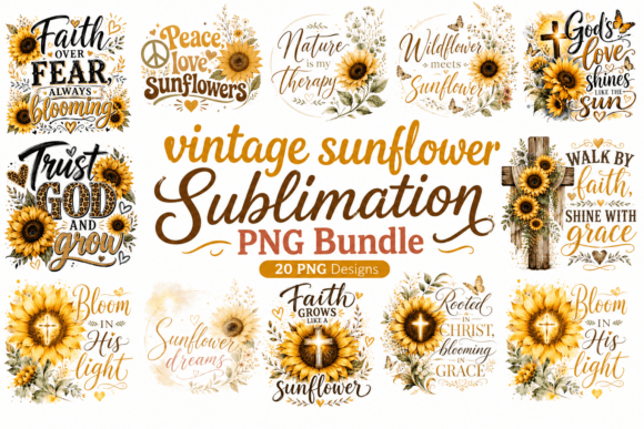 Download Christian Floral Sunflower PNG Bundle - Bundle Collection