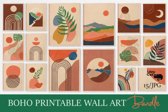 Download BOHO PRINTABLE WALL ART BUNDLE - Bundle Collection