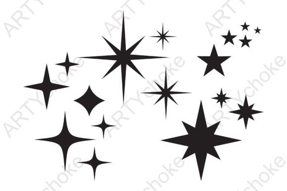 Download Bundle of Silhouette Stars. SVG File - Bundle Collection