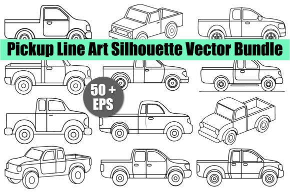Download Pickup Line Art Silhouette Vector Bundle - Bundle Collection