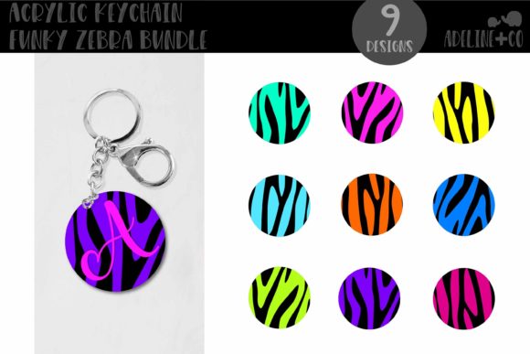 Download Acrylic Keychain Funky Zebra Bundle - Bundle Collection