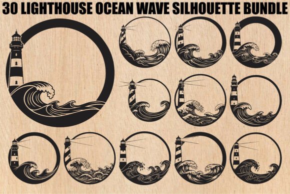 Download Lighthouse Ocean Wave SVG Bundle - Bundle Collection