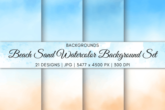 Download Beach Sand Watercolor Background Set - Set Collection