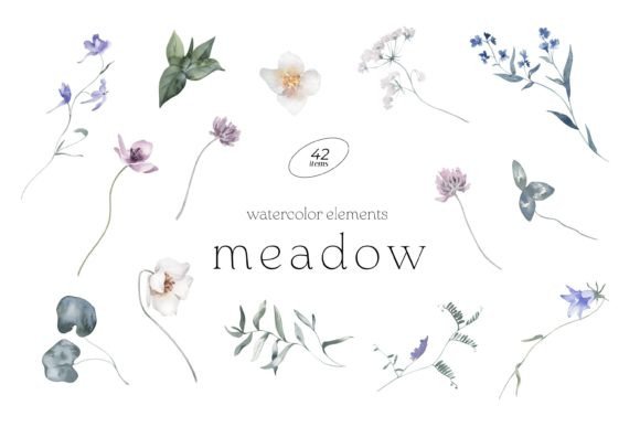 Download Meadow Watercolor DIY Elements - Diy elements Collection